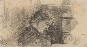 Perfil de uma mulher (Mariette Rousseau) e outras figuras de James Ensor