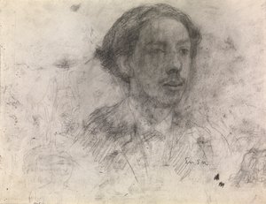 Auto-retrato (desprezo pelo papel) de James Ensor