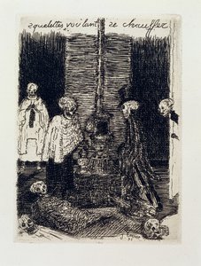 Esqueletos a tentarem aquecer-se a si próprios de James Ensor