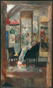 Esqueleto assistindo chinoiseries, 1885. de James Ensor