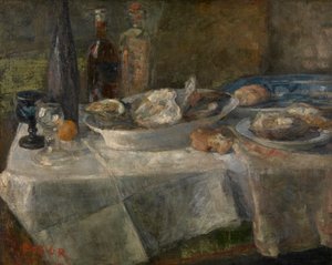 Natureza morta com ostras de James Ensor