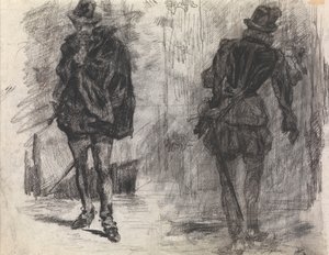 Dois soldados espanhóis, um visto de frente e o outro de costas