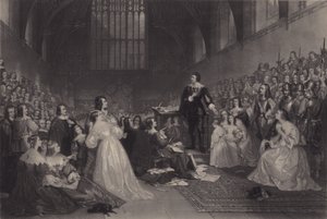 O Julgamento de Thomas, Conde de Strafford, no Westminster Hall, 1641 de James F. Scott