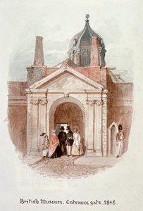 Museu Britânico, portão de entrada, 1848