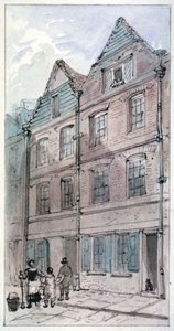 Casas em Blackhorse Alley, Fleet Street, City of London, 1850