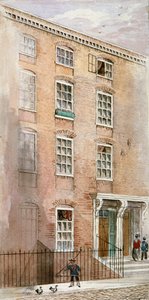 Casas em Crane Court, perto de Fleet Street, City of London, 1840.                              