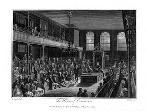 A Câmara dos Comuns, Londres, 1804.