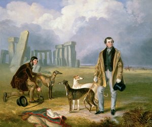 Charles Randell com galgos, 1849