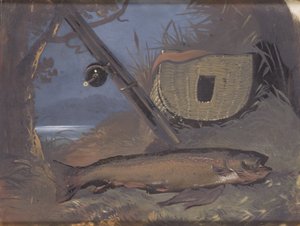 Salmão (óleo sobre vidro) de James Flewitt Mullock