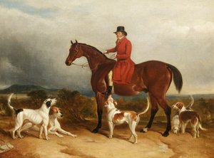 William Phillips de Risca Manor, Monmouthshire com cães, 1850-55
