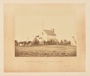 The Shebang, ou Quarters of U. S. Sanitary Commission, Brandy Station de James Gardner