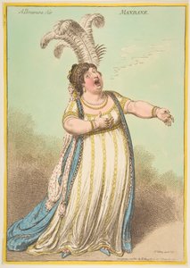 Um ar Bravura. Mandane, 22 de dezembro de 1801. de James Gillray