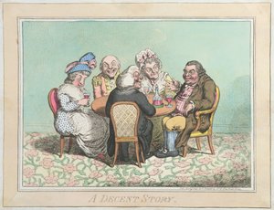 Uma História Decente, publicada por Hannah Humphrey em 1795 (gravura à mão colorida)