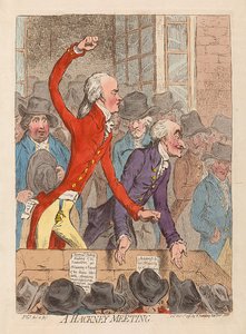 Um Hackney Meeting, pub. 1796 (gravura colorida à mão)