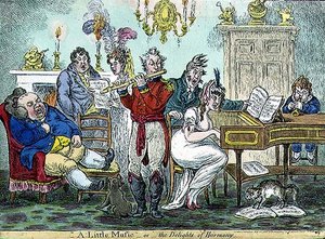 "A Little Music, or the Delights of Harmony", pub. por Hannah Humphrey de James Gillray