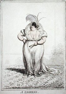 A Lyoness, publicado por Hannah Humphrey em 1801 (gravura com tinta aquática) de James Gillray