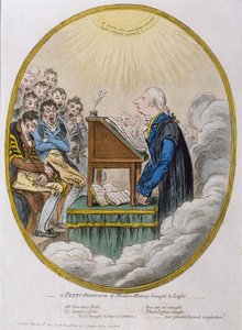 Um professor mesquinho de História Moderna trazido à luz, publicado por Hannah Humphrey em 1810 (gravura com a aquatint)
