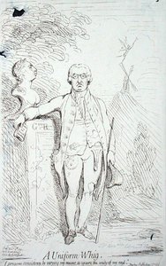 Uniform Whig, publicado por Hannah Humphrey em 1791 (gravura) de James Gillray