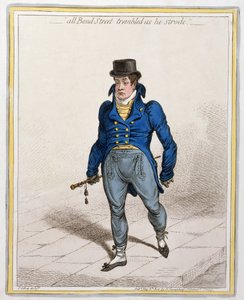 Toda Bond Street tremeu enquanto ele caminhava, publicado por Hannah Humphrey, em 1802 (gravura e gravação)