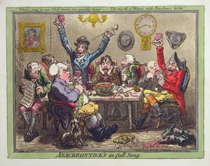 Anacreontick&39;s in full Song, publicado por Hannah Humphrey em 1801 (gravura, gravura com aquatint und wc)