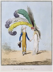 &39;E pegue os modos vivos à medida que sobem&39;, publicado por Hannah Humphrey (gravura à mão colorida) de James Gillray