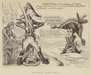Heróis armados: o primeiro-ministro britânico Henry Addington confrontando Napoleão e a ameaça de uma invasão francesa, 1803 de James Gillray