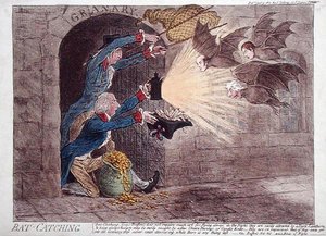 Apanhando Morcegos de James Gillray