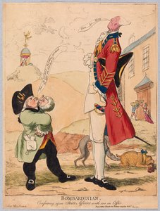 Bombardiniano, conferindo aos Assuntos do Estado um em Ofício, pub. 1779 (gravura colorida à mão)