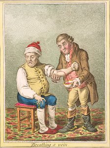 Respirando uma veia, publicado por Hannah Humphrey, 1804