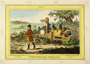 Jogo de marcação Cockney Sportsmen de James Gillray