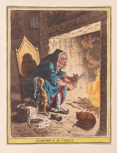 Conforto para os calos, pub. 1800 (gravura colorida à mão)