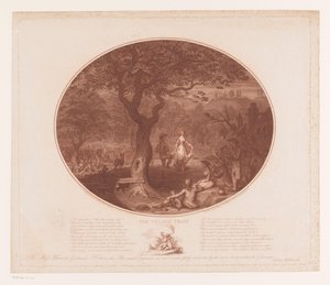 Dançar o homem e a mulher debaixo de uma árvore
The Village Train (título sobre o objecto) de James Gillray
