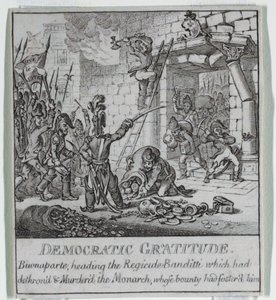 "Democracia, ou um Esboço de de James Gillray