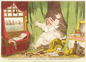 Dido in Despair, publicado por Hannah Humphrey, 1801 (gravura colorida à mão)
