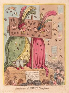 Exaltação de Faros Daughters, pub. 1796 (gravura colorida à mão)