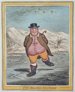Fine Bracing Weather, publicado por Hannah Humphrey em 1808 (gravura à mão colorida)