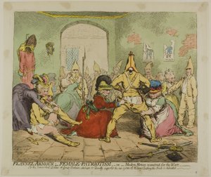 Armadura de Flanela; Patriotismo feminino de James Gillray