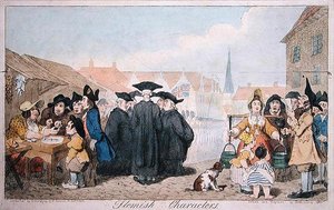 Flemish Characters, publicado por G. Humphrey em 1793 (gravura colorida à mão) de James Gillray