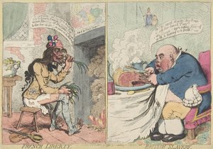 French Liberty. Escravidão Britânica, 21 de Dezembro de 1792., 21 de Dezembro de 1792. de James Gillray