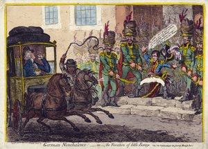 A NÃO-CALÊNCIA ALEMÃ - OU A VEXAÇÃO DE LITTLE BONEY. 1803 (gravura) de James Gillray