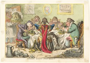 Alemães comendo Sour-Krout de James Gillray