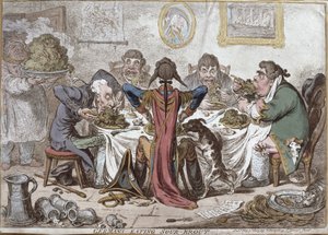 "Germans Eating Sour-Krout", pub. por Hannah Humphrey