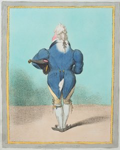 SAR o Príncipe de Gales (1762-1830) publicado por Hannah Humphrey em 1802 (gravura à mão colorida)