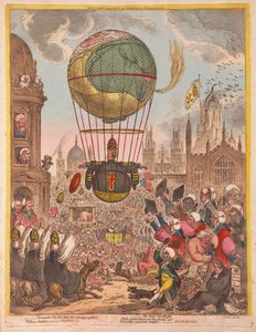 Ele dirige seu vôo, pub. 1810 (gravura colorida à mão)