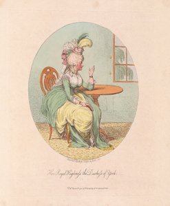 Sua Alteza Real a Duquesa de York, pub. 1792 (gravura colorida à mão)