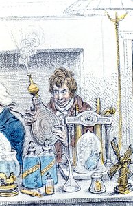 Humphry Davy, químico e inventor britânico, 1802 de James Gillray