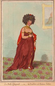 La Belle Espagnole ou o forro de Madame Tallien, pub 1796 (gravura colorida à mão)