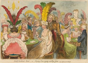 A derrota de Lady Godina;-ou-Espreitando-Tom Espionando Pope-Joan de James Gillray