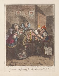 Sociedade Correspondente de Londres, alarmd, vide. Consciências Culpadas, pub. 1796 (gravura colorida à mão)