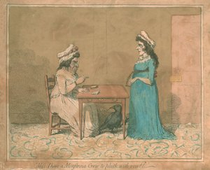 Senhorita, eu tenho um Corvo Monstruoso para arrancar com você !!, 1794 de James Gillray
